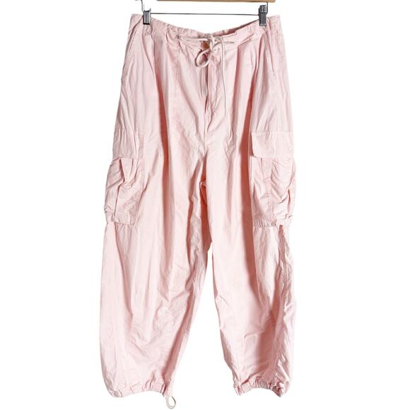 The Frankie Shop Pants - The Frankie Shop Pink High Rise Relaxed Drawstring Cargo Jogger Pants Large